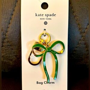 Kate Spade x Target exclusive Green and Gold Bow Bag Charm
